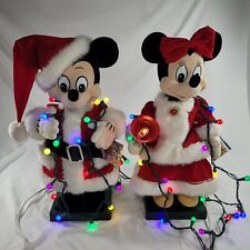 Telco Disney Mickey Minnie Mouse Santa Mrs. Claus Motionette Christmas SEE INFO picture