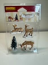 LEMAX Christmas Village Figurines Dad And Fawns Set of 4 1999 #92299 Deer picture