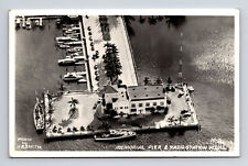 RPPC Memorial Pier 22 & Radio Station WDHL Tower HR Smith Bradenton FL Postcard picture