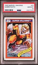 1990 Impel Marvel Universe #57 Sabretooth Card PSA 10 GEM MINT 💎🔥 picture