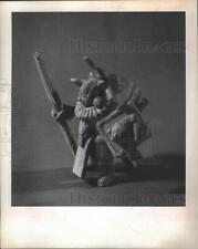 1969 Press Photo Pre-Columbian warrior artifact on display at Museum of Fine Art picture