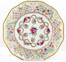 Vintage SCHUMAN GERMANY Dresden Line Pierced Reticulated Display Plate  - 1945 - picture