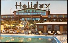 Holiday Motor Hotel Motel Restaurant Harrisburg Pennsylvania Pool Postcard A14 picture