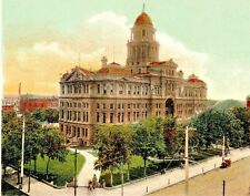 C.1901-07 Denver, CO. Courthouse. Early Motor Cars. Downtown. Vintage Postcard picture