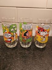 VTG Set Of 3 Peanuts Camp Snoopy Collection Glasses  picture
