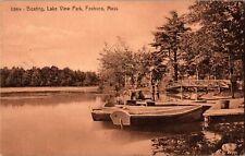 Massachusetts Postcard: Boating On Lake View Park, Foxoboro-1911-Made In Germany picture