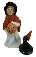Byers Choice 2005 Halloween Witch Pumpkin & Cat 10