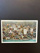 Bird's eye view of Detroit Michigan 1929 postcard picture