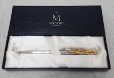 NEW IN BOX MIKIMOTO BALLPOINT PEN WITH GENUINE PEARL ON MUSICAL NOTE, GREAT GIFT picture