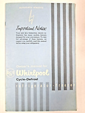 Vintage RCA WHIRLPOOL Refrigerator-Freezer owners manual picture