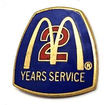 Vintage McDonald’s 2 YEARS SERVICE Employee Crew Tie Tack Hat Pinback Lapel Pin picture