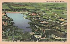 Topeka KS Kansas Lake Shawnee Aerial now Disc Golf Course Vtg Postcard D57 picture