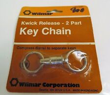 Nos Vintage Wilmar Kwick Release Metal Key Chain Compress Barrel Hong Kong 2Part picture