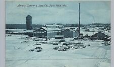 ATWOOD LUMBER & MANUFACTURING park falls wi original antique postcard wisconsin picture