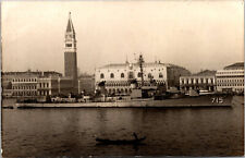 1950s Destroyer USS Wood Warship 6th Fleet Navy Venice Italy Postcard RPPC picture