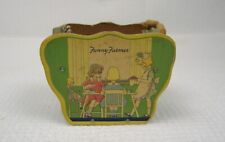 c. 1930's Fanny Farmer Candy Container Wood Basket Handle Children Vintage picture