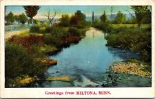 Greetings From Miltona Minnesota MN Postcard WB VTG UNP Unused Vintage picture