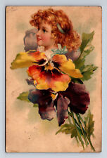1908 Anthropomorphic Artist Unknown Flower Girl Postcard picture