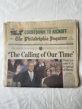 Philadelphia Inquirer George W. Bush 2005 Inaugural, Complete Newspaper, G/VG picture
