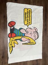 Vintage 1971 Charlie Brown Peanuts Snoopy & Linus Pillowcase 20