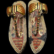 RARE ANCIENT EGYPTIAN ANTIQUITIES Golden King Tutankhamun Sandal Museum Piece BC picture