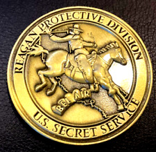 Rare Secret Service President Ronald Reagan Rawhide Mint 1.75-inch Coin LEO picture