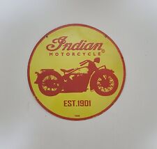 Indian Motorcycle Enamel Sign Vintage Advertising Ads 38cm Double Sided  picture