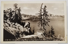 Real Photo Crater Lake National Park Oregon Scenic Postcard picture
