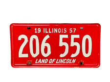 ILLINOIS 1957  -  (1) vintage license plate picture