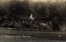 Machias Maine ME Talleyrand Horse and Coach Vintage Real Photo Postcard picture