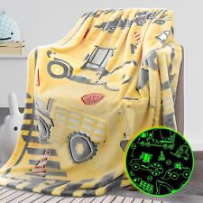 Tractor Blanket Glow in Throw Size 50