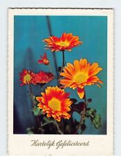 Postcard Hartelijk Gefeliciteerd with Flowers Picture picture