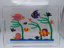 Dept 56  Lucite Serving Tray Fishes of the Reef Pattern 3704-4  16 X 11 inches picture