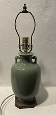 Green Porcelain Lamp Victorian Style 20's-30's picture