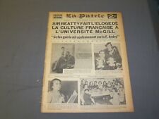 1938 JAN 7 LA PATRIE NEWSPAPER-FRENCH-SIR BEATTY A L'UNIVERSITE MCGILL- FR 2049 picture