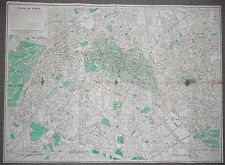 PARIS - MAP - AUGUST 1955 - ANTIQUE - COLOR STREET MAP -  FRANCE - Plan de Paris picture