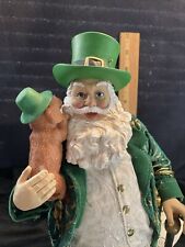 Kurt Adler Irish Santa Lucky Pot Gold Fabriche VG Used Condition Still With Tags picture