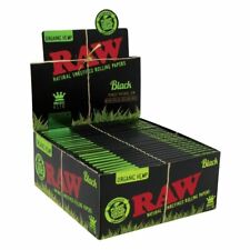 RAW BLACK ORGANIC HEMP KING SIZE SLIM ROLLING PAPER 50count BOX - 100% Authentic picture