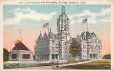 Vintage Postcard State Capitol Hartford Connecticut Petersburg Express Patriotic picture