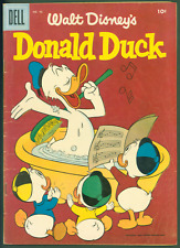 VTG 1956 Golden Age Dell Comics Walt Disney's Donald Duck #45  VG  Bathtub Cover picture