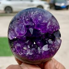 228G Natural Uruguayan Amethyst Quartz crystal open smile ball therapy picture