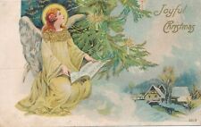 CHRISTMAS - Angel Holding Sheet Music Joyful Christmas Postcard picture