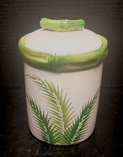 Vintage Italian Pottery Ceramic Hand Painted Canister picture