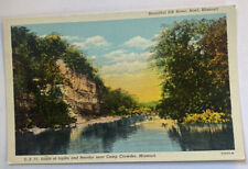 Vintage Postcard ~ View of Elk River near Camp Crowder ~ Noel Missouri MO picture