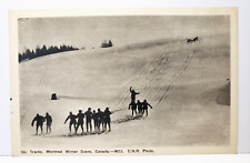 c1938 Ski Tracks Montreal Quebec RPPC Skiing Vintage Canada Postcard | Unposted picture