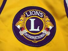 Lions Head Club International Vest Yellow Purple Satin Patch Made USA L Blind picture