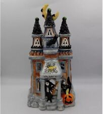Heather Goldminc Blue Sky Haunted House Hotel of Horrors Candle Holder Halloween picture
