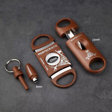 3PC Pocket Stainless Steel Cigar Tools Set Cigar Cutter V-Cut Sharp Blade Punch picture