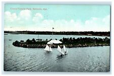 1909 Queen Victoria Park Sailboats Belleville Ontario Canada Antique Postcard picture