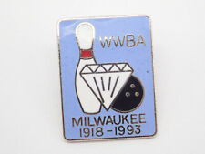 WWBA Milwaukee Bowling Diamond Vintage Lapel Pin picture